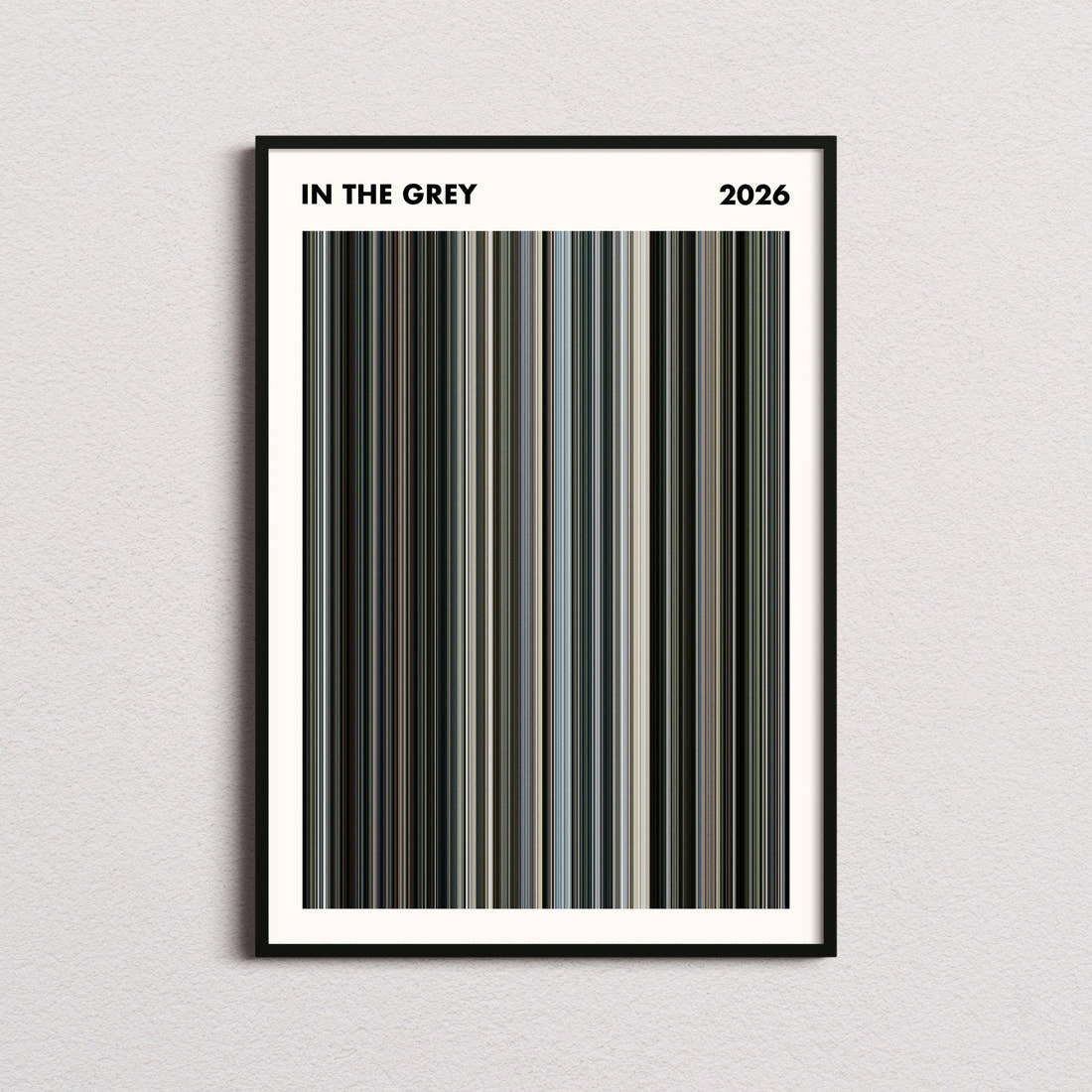 In the Grey Movie Barcode Poster - Simplified