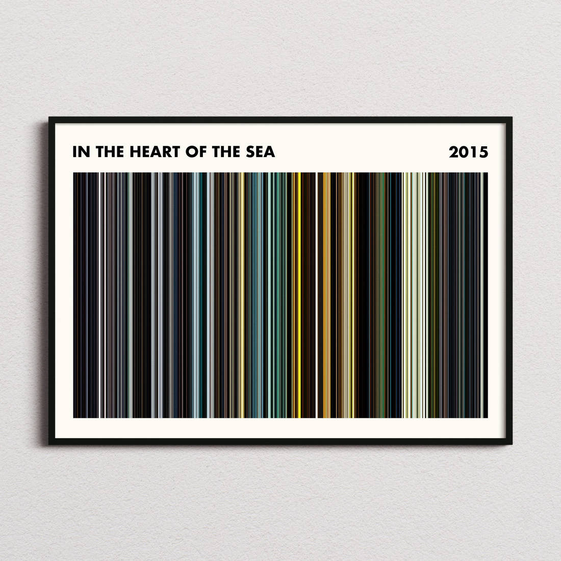 In the Heart of the Sea Movie Barcode Poster - Simplified