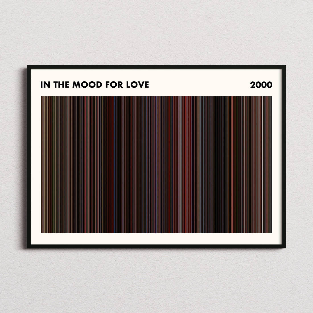 In the Mood for Love Movie Barcode Poster - Simplified
