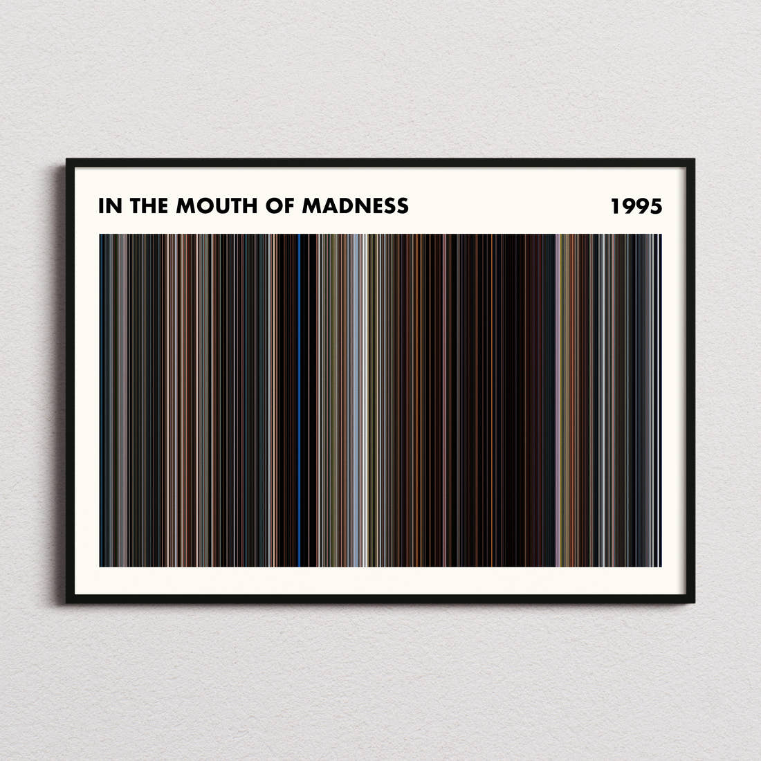 In the Mouth of Madness Movie Barcode Poster - Simplified