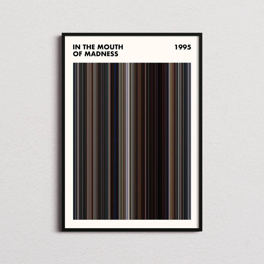 In the Mouth of Madness Movie Barcode Poster - Simplified