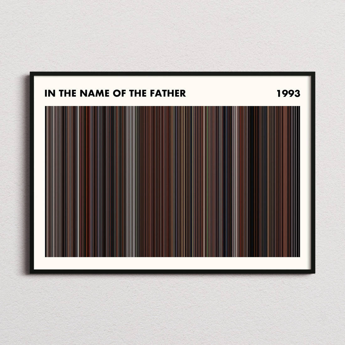 In the Name of the Father Movie Barcode Poster - Simplified