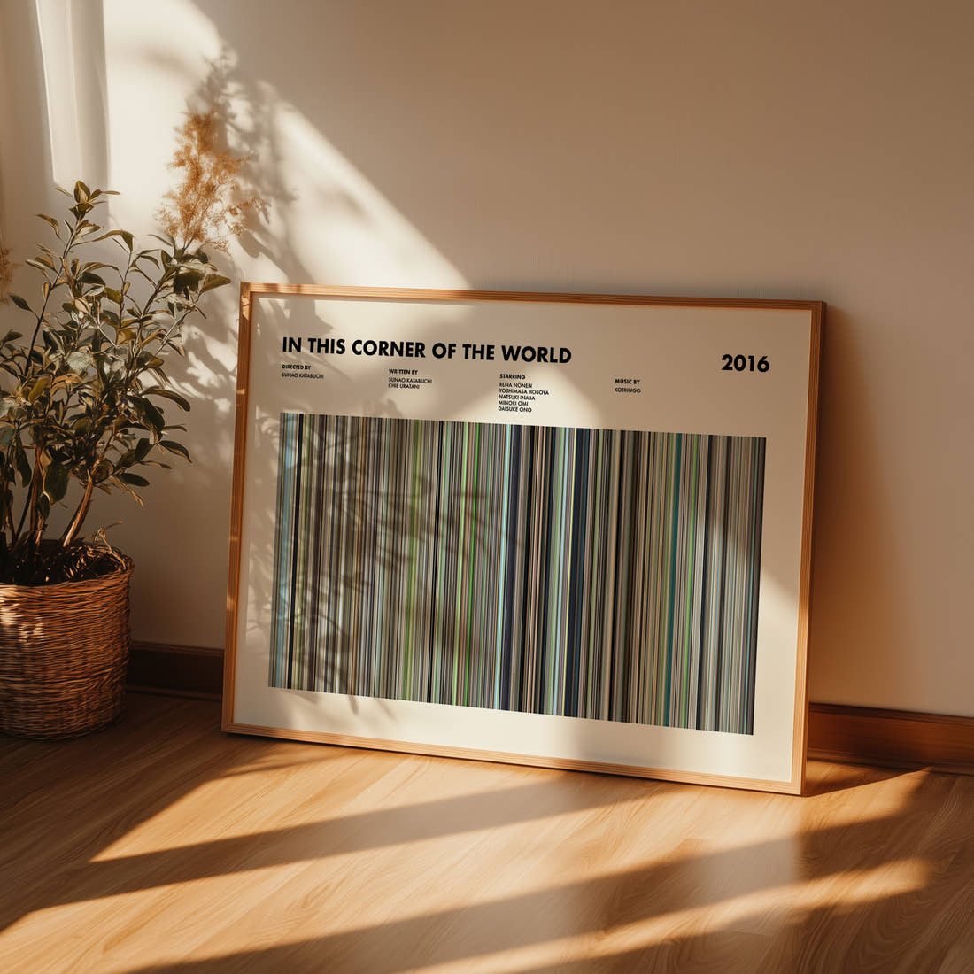 In This Corner of the World Movie Barcode Poster