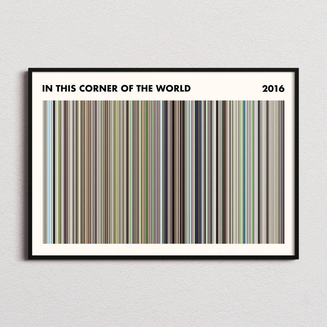 In This Corner of the World Movie Barcode Poster - Simplified