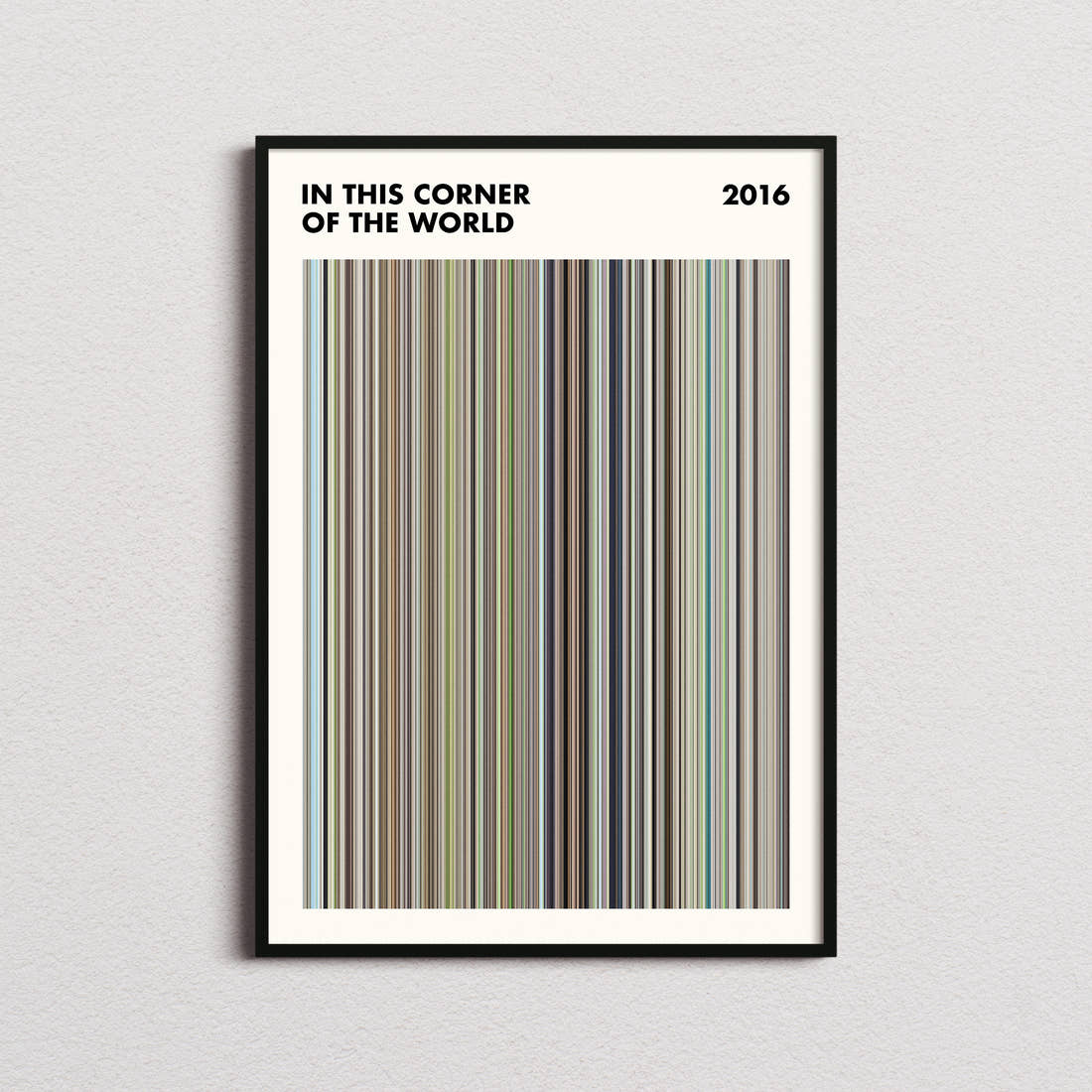 In This Corner of the World Movie Barcode Poster - Simplified