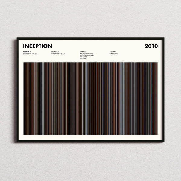 Inception Movie Barcode Poster