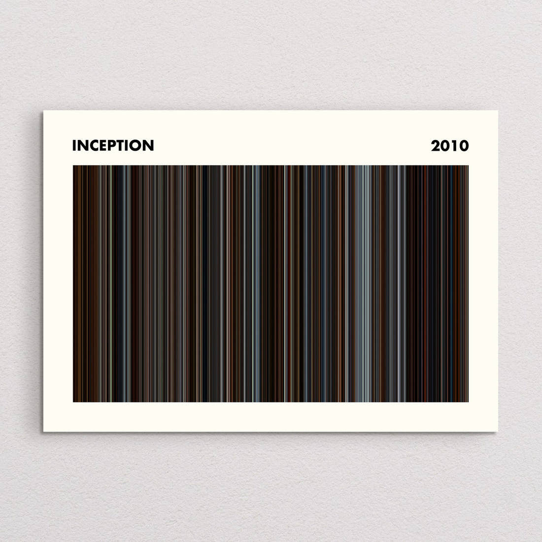 Inception movie barcode print, A5