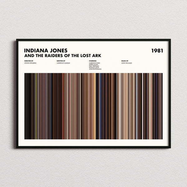 Indiana Jones and the Raiders of the Lost Ark Movie Barcode Poster
