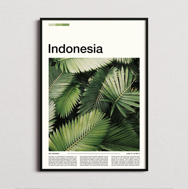 Indonesia - Palm Leaves - Travel Print