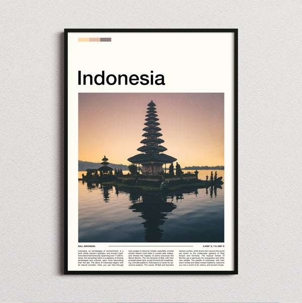 Indonesia - Ulun Danu Temple - Travel Print