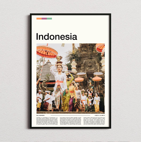 Indonesia - Traditional Dress Ceremony - Travel Print