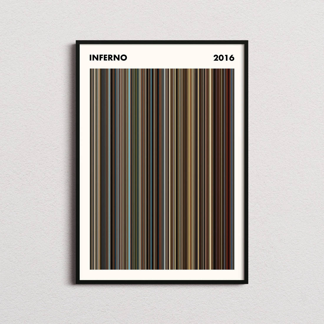 Inferno Movie Barcode Poster - Simplified
