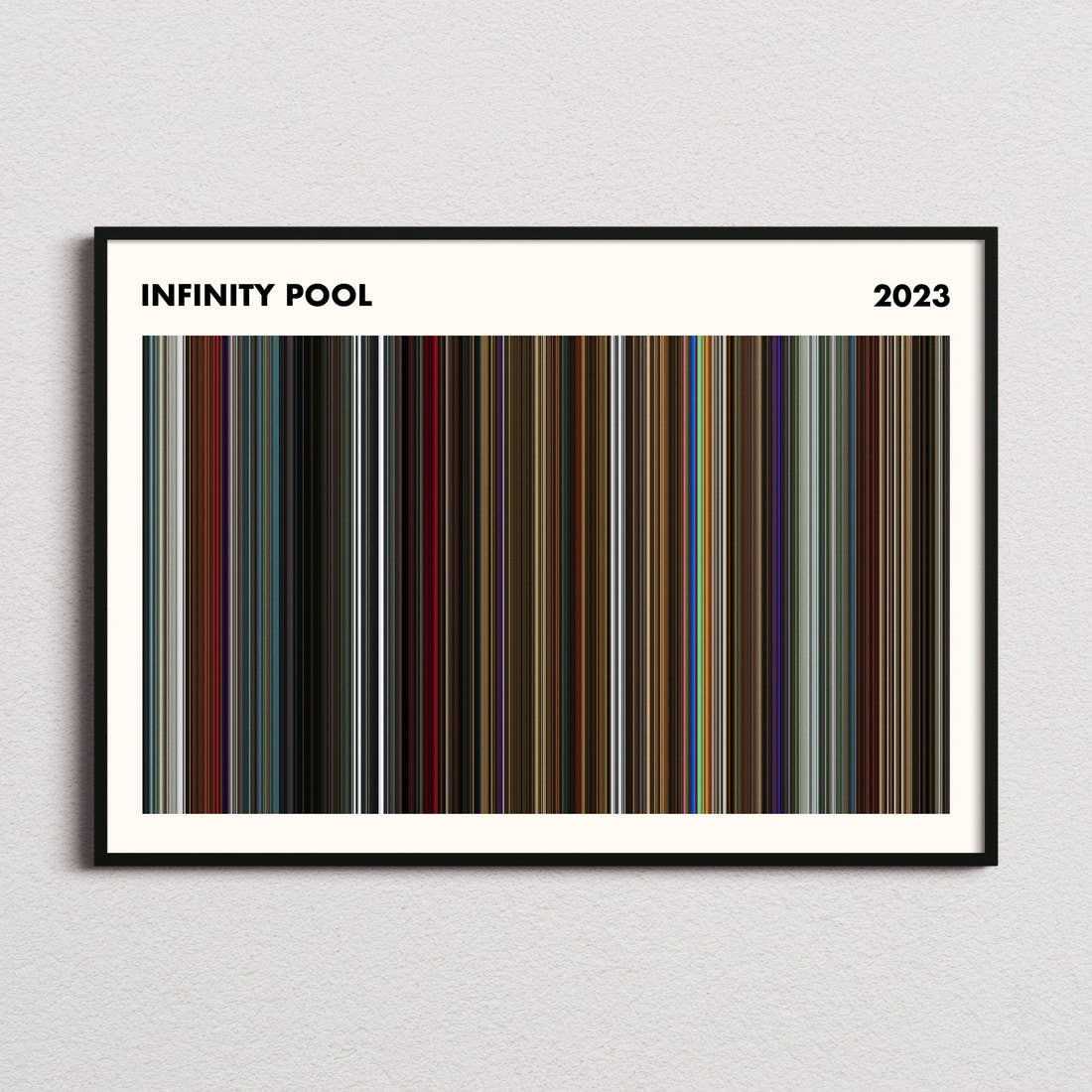 Infinity Pool Movie Barcode Poster - Simplified