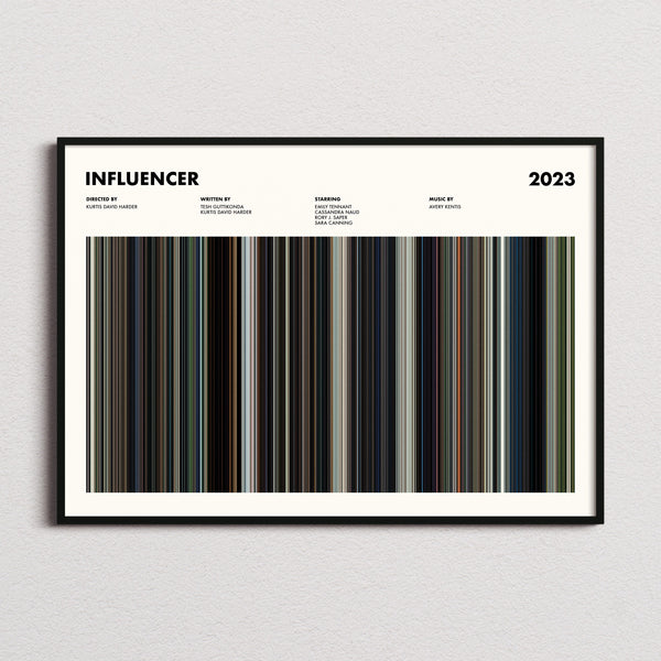Influencer Movie Barcode Poster