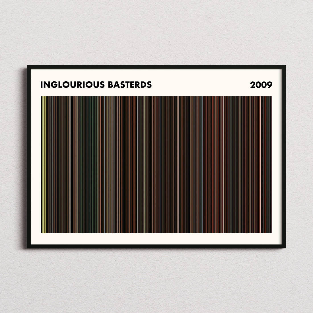 Inglourious Basterds Movie Barcode Poster - Simplified
