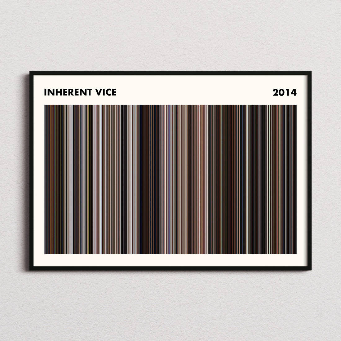 Inherent Vice Movie Barcode Poster - Simplified