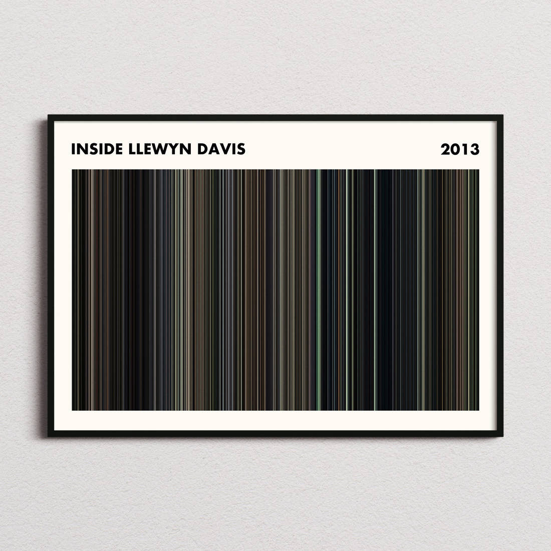 Inside Llewyn Davis Movie Barcode Poster - Simplified