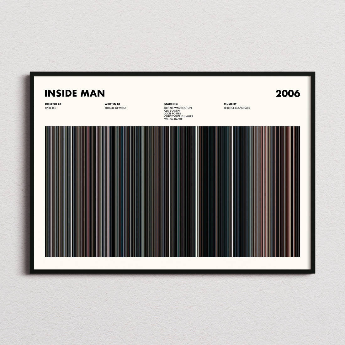 Inside Man Movie Barcode Poster