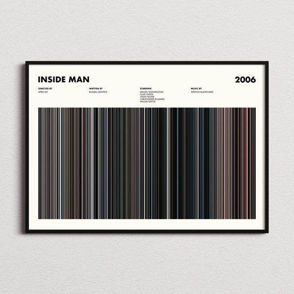 Inside Man Movie Barcode Poster