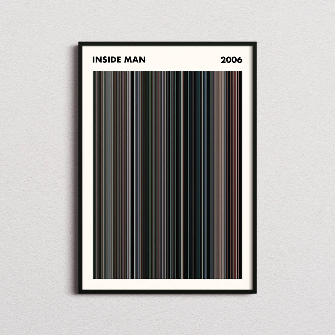 Inside Man Movie Barcode Poster - Simplified