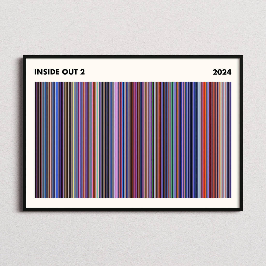 Inside Out 2 Movie Barcode Poster - Simplified