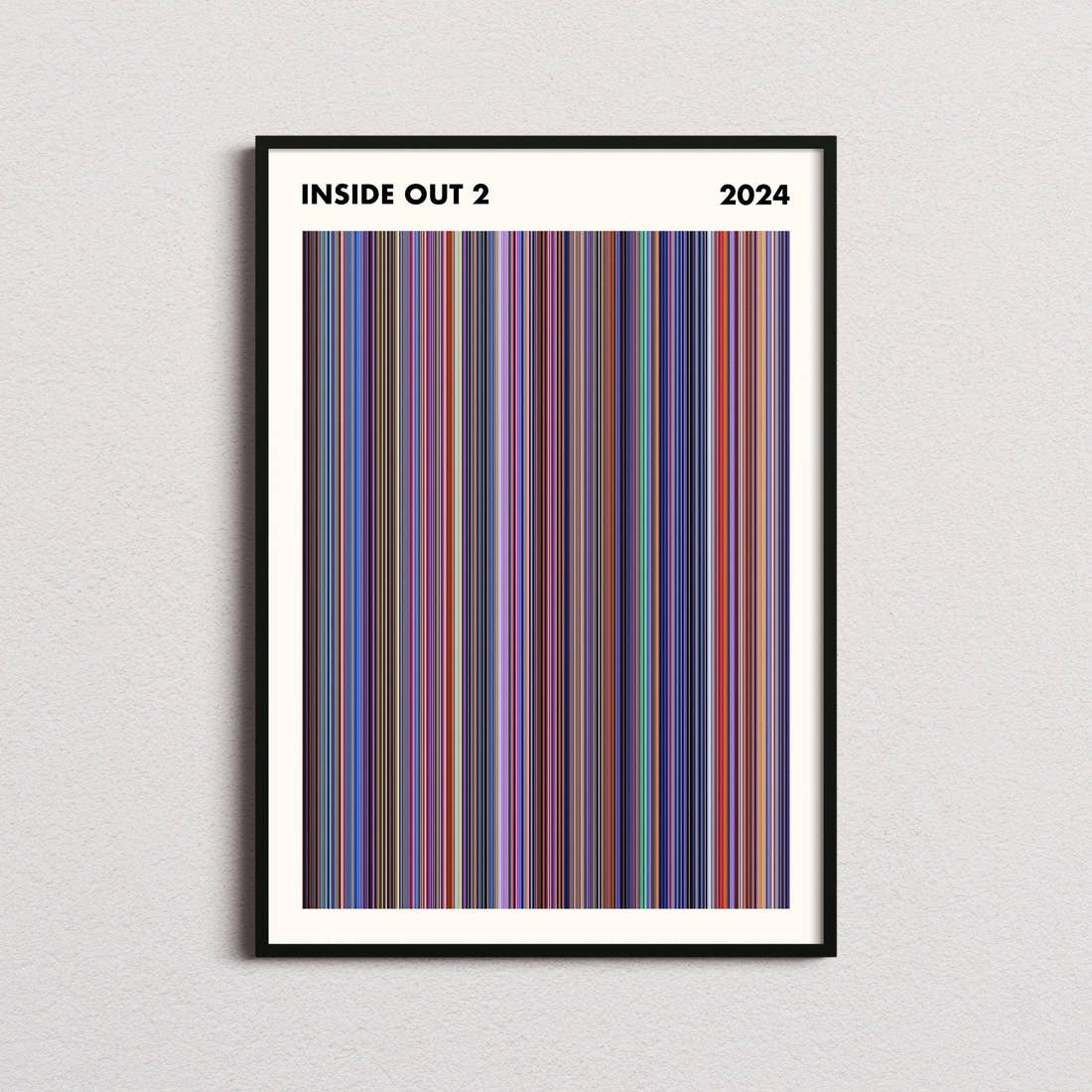 Inside Out 2 Movie Barcode Poster - Simplified