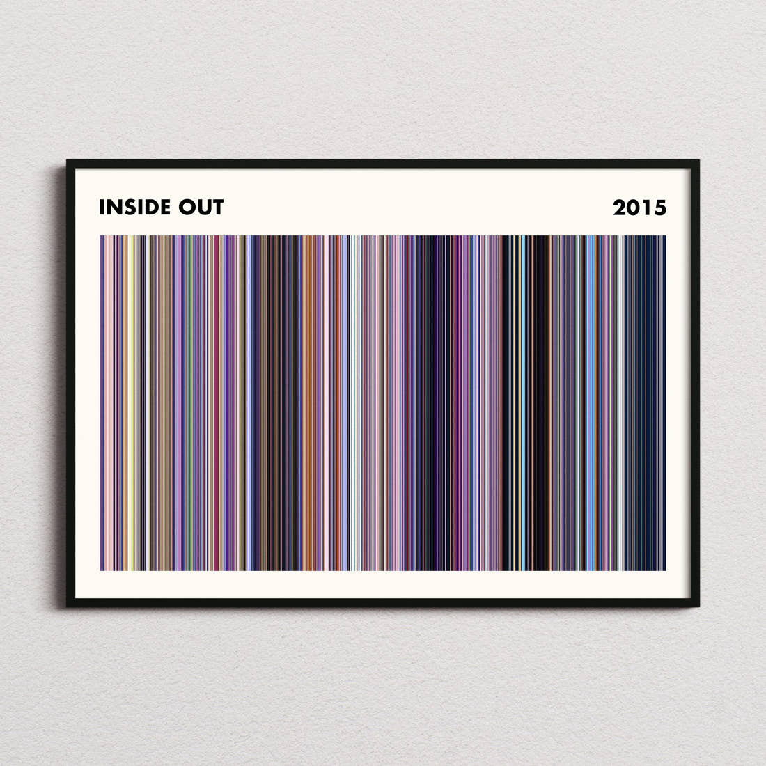 Inside Out Movie Barcode Poster - Simplified