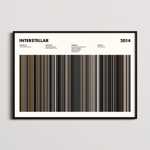 Interstellar Movie Barcode Poster