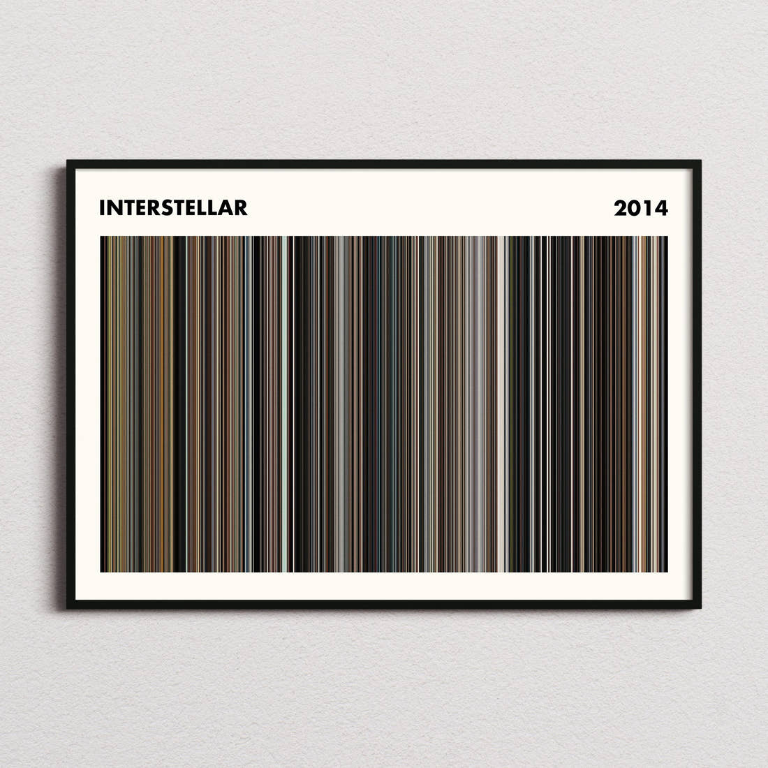 Interstellar Movie Barcode Poster - Simplified