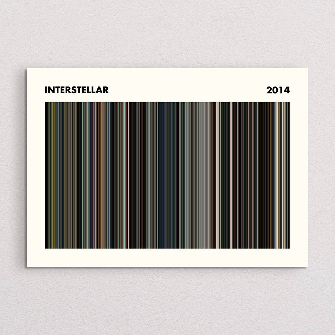 Interstellar movie barcode print, A5