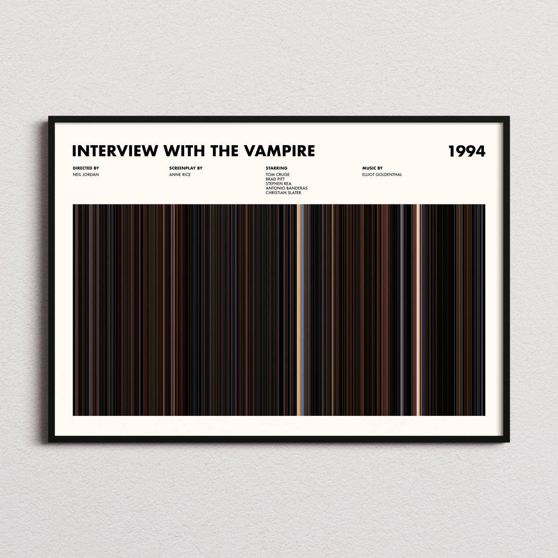 Interview with the Vampire Movie Barcode Poster