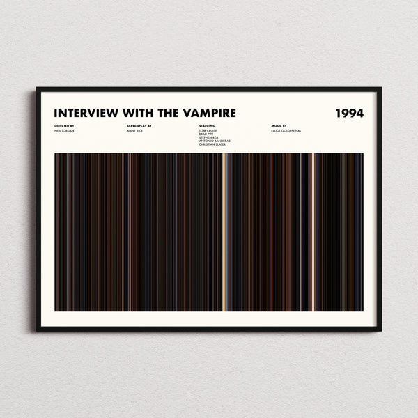Interview with the Vampire Movie Barcode Poster