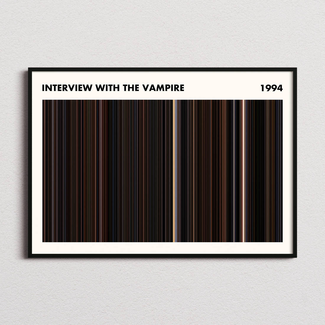 Interview with the Vampire Movie Barcode Poster - Simplified