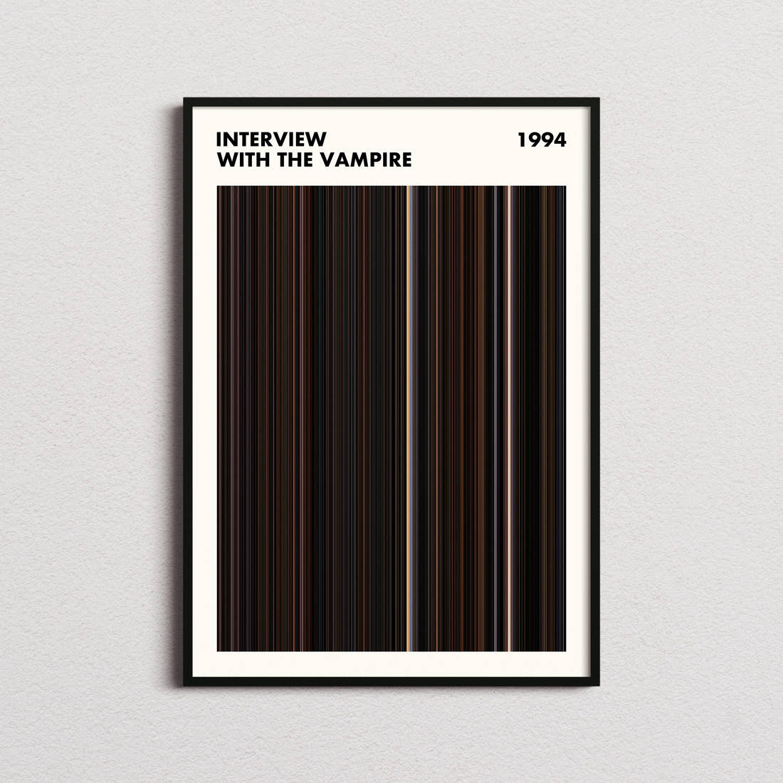Interview with the Vampire Movie Barcode Poster - Simplified