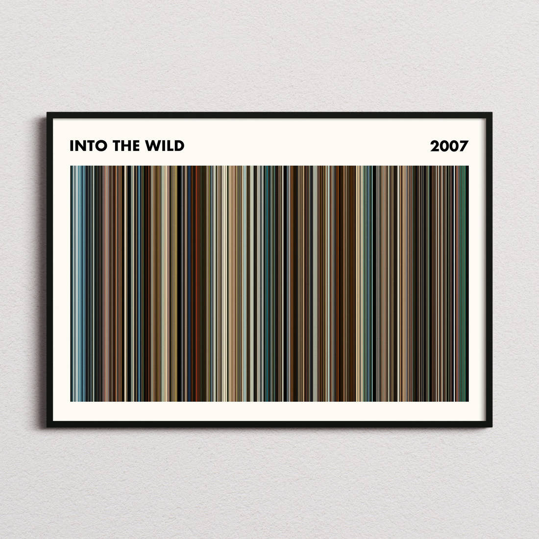Into the Wild Movie Barcode Poster - Simplified