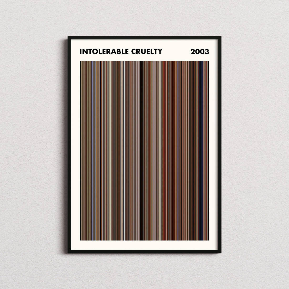 Intolerable Cruelty Movie Barcode Poster - Simplified