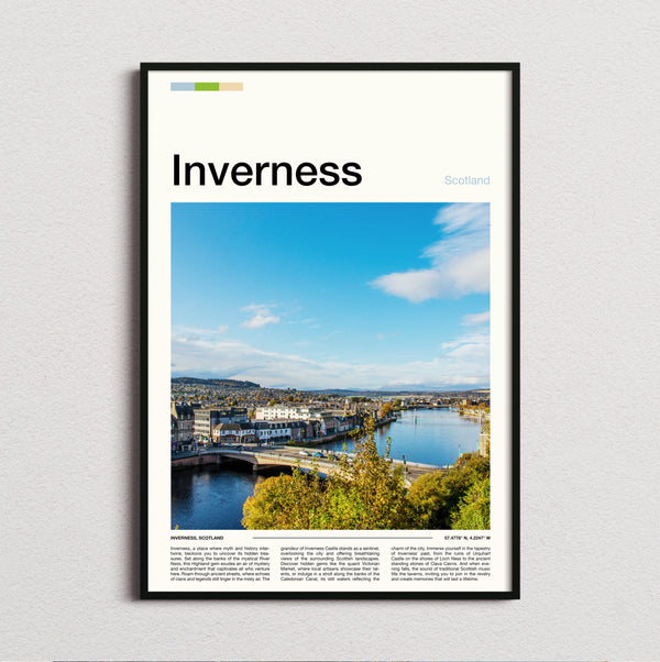 Inverness - River Ness And Bridge - Travel Print
