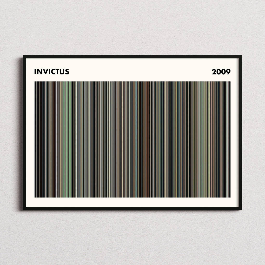 Invictus Movie Barcode Poster - Simplified