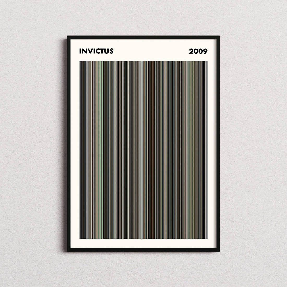 Invictus Movie Barcode Poster - Simplified