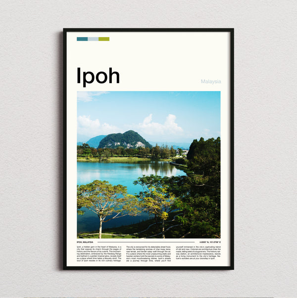 Ipoh - Limestone Hills And Lake - Travel Print