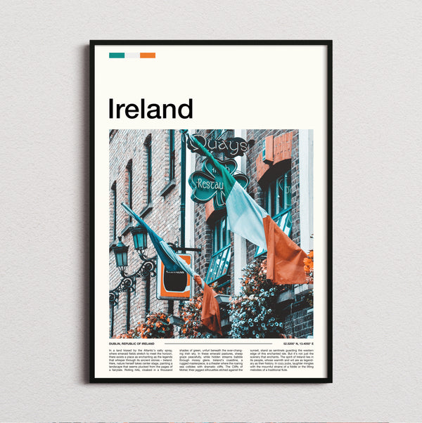 Ireland - Flags On Shopfront - Travel Print