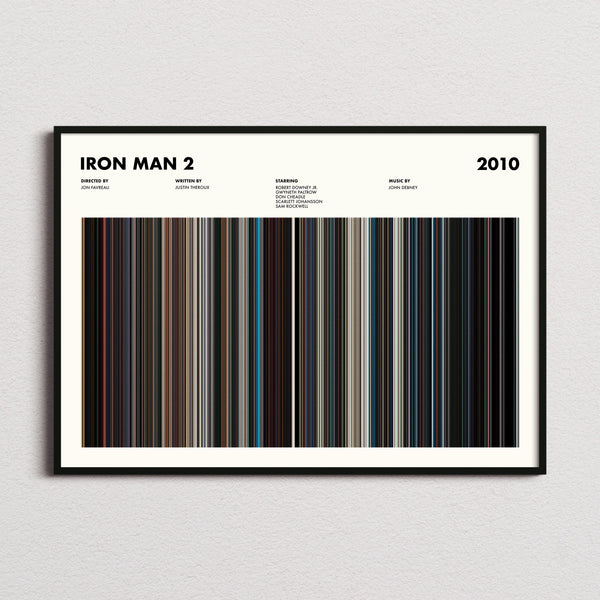 Iron Man 2 Movie Barcode Poster