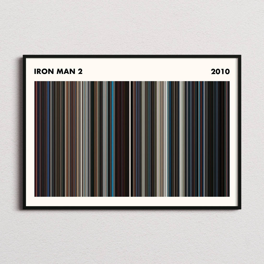 Iron Man 2 Movie Barcode Poster - Simplified