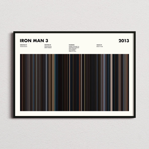 Iron Man 3 Movie Barcode Poster