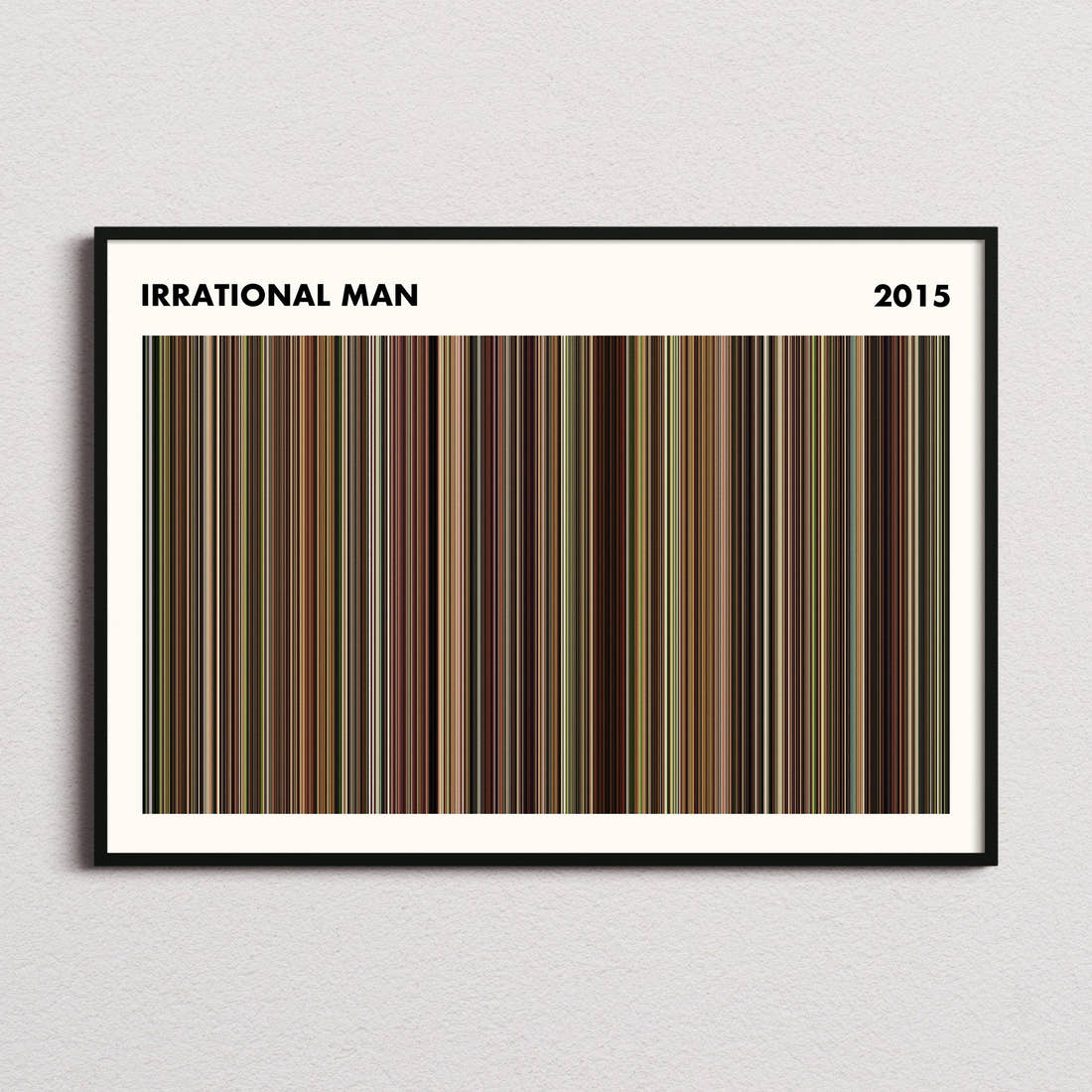 Irrational Man Movie Barcode Poster - Simplified