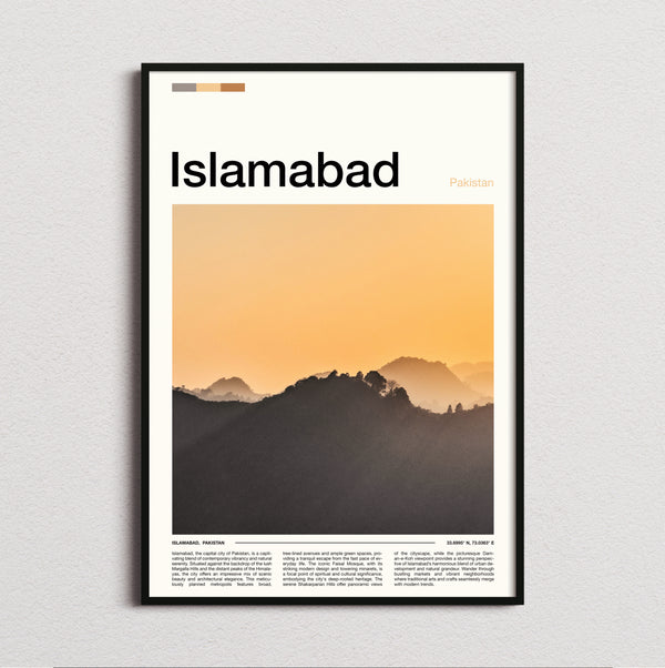 Islamabad - Mountains At Sunset - Travel Print