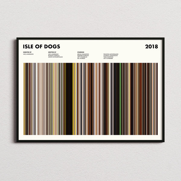 Isle of Dogs Movie Barcode Poster