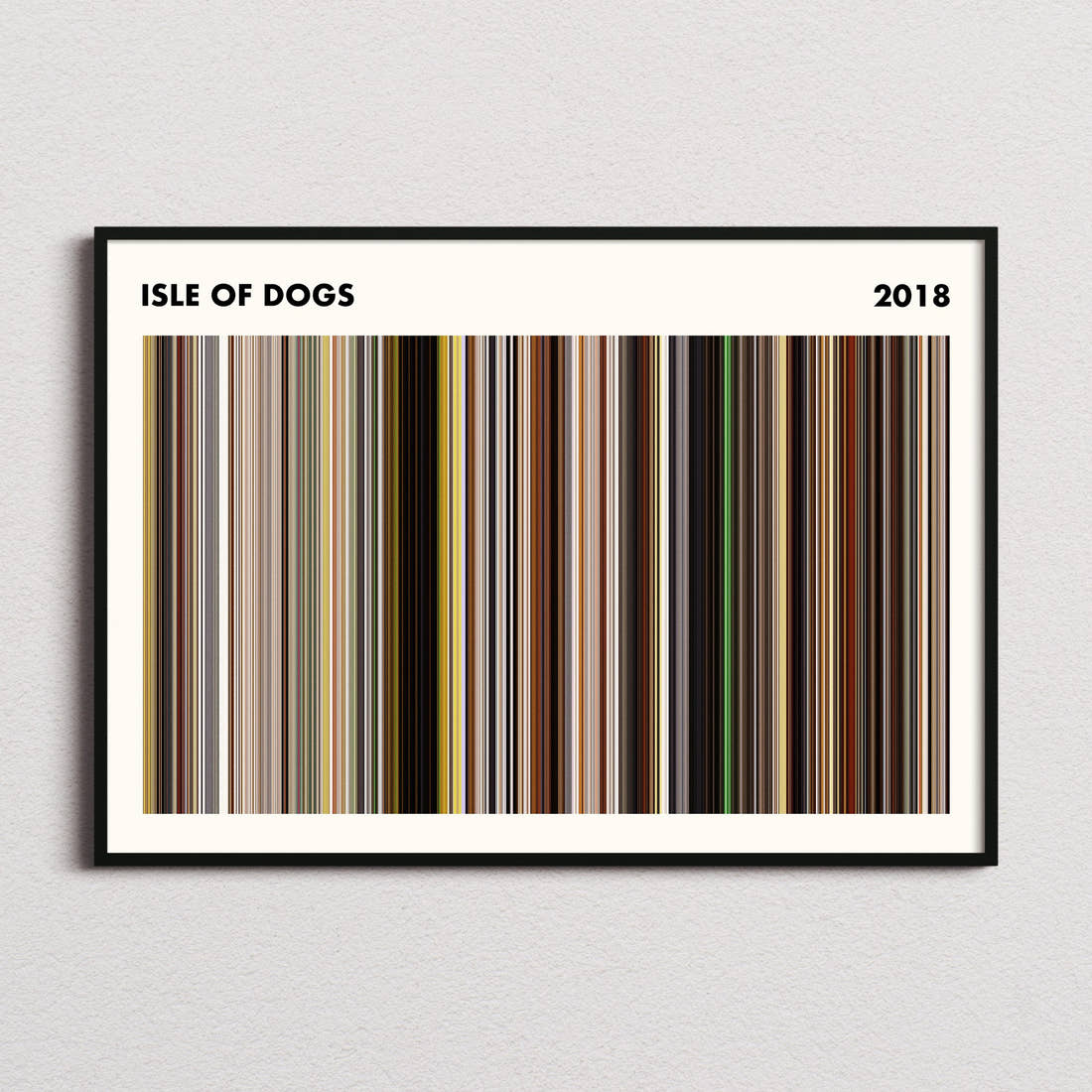 Isle of Dogs Movie Barcode Poster - Simplified