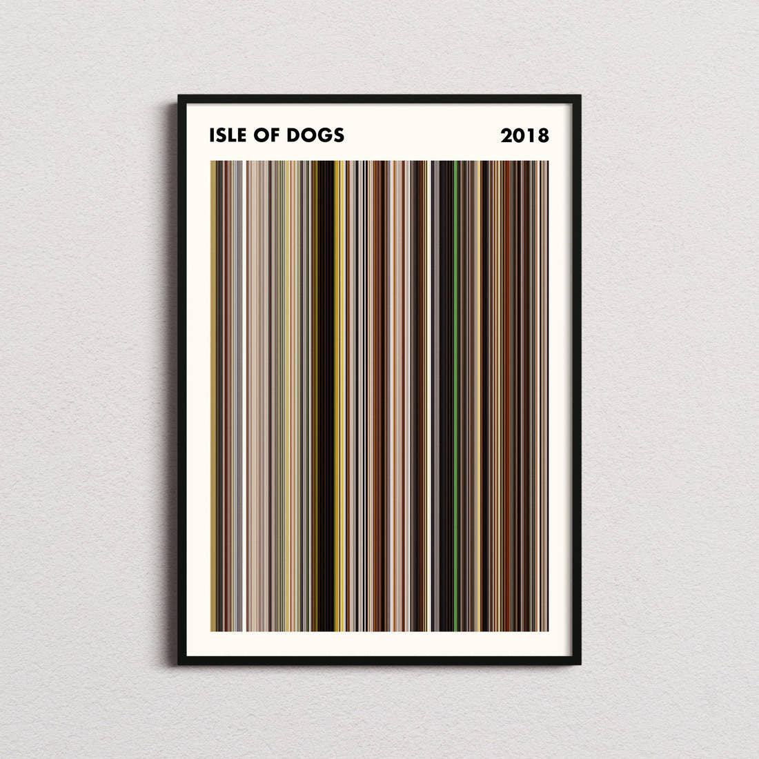 Isle of Dogs Movie Barcode Poster - Simplified