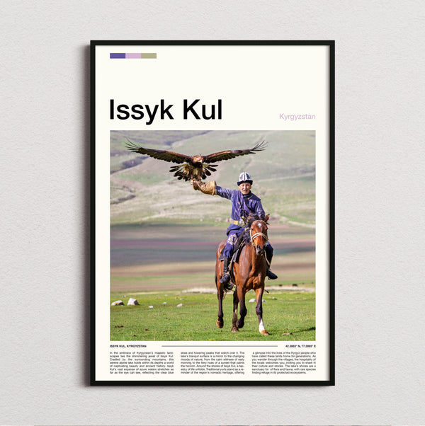 Issyk Kul - Eagle Hunter On Horseback - Travel Print